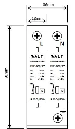 Lyd1-D Surge Protector for Low-Voltage AC Power Distribution System