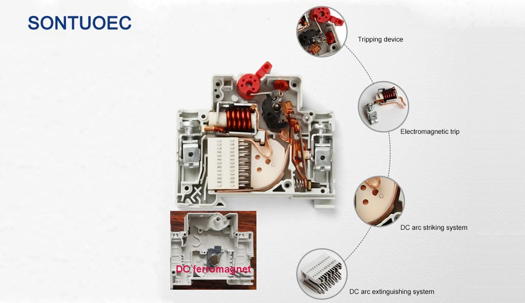 Economic Type MCB with AC or DC Miniature Circuit Breaker Tripped