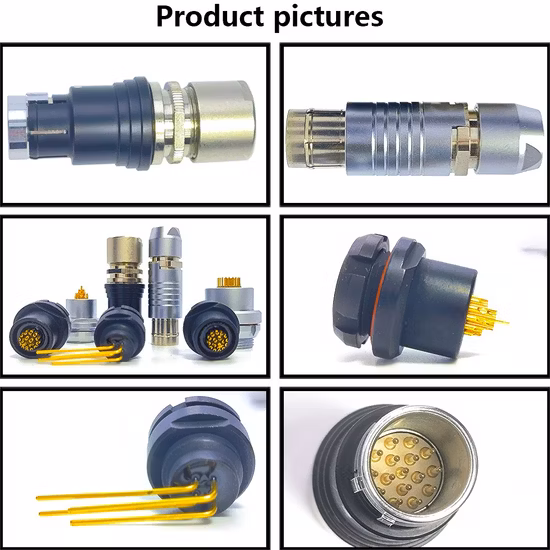 IP68 Wasserdichter 2K/3K 306/312/318 Schnellverschluss-Rund-Push-Pull-Steckverbinder für die industrielle Automatisierung