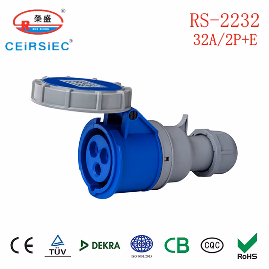 32A 3p Flammensteckdose Industriesteckdose Elektrische Steckdose Steckdose nach europäischem Standard Schalttafeleinbausteckdose für Gehäuse