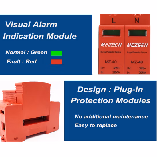 AC 275V 385V 420V 2p Überspannungsableiter Schutzgerät SPD