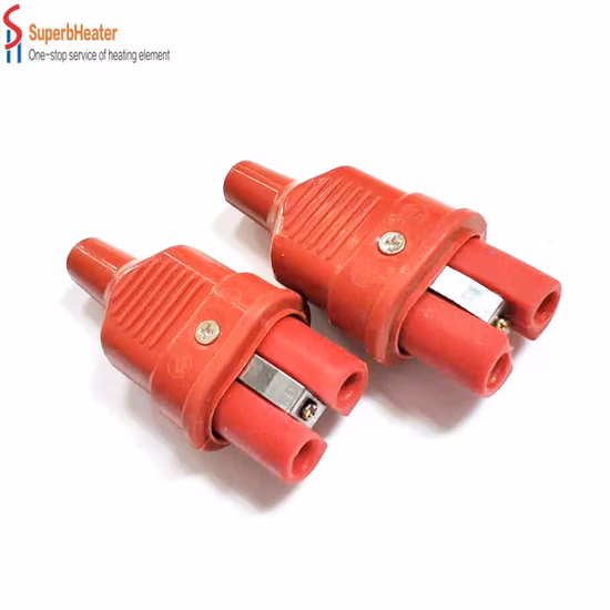 Hochtemperatur-Elektrostecker, roter Keramik-Heizstecker, Industriestecker