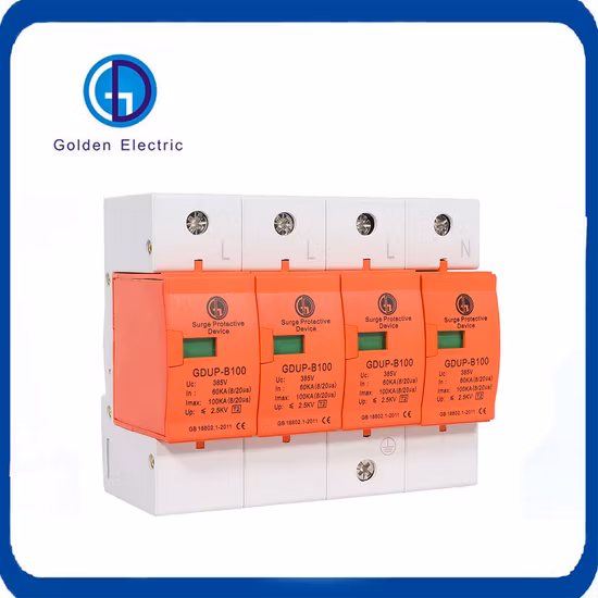 Überspannungsschutzgerät Stromquelle Ableiter Überspannungsschutzgerät AC 385V Überspannungs-Blitzschutzgerät SPD