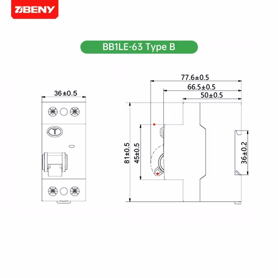 Fehlerstrom-Schutzschalter2p-Leistungsschalter AC MCB